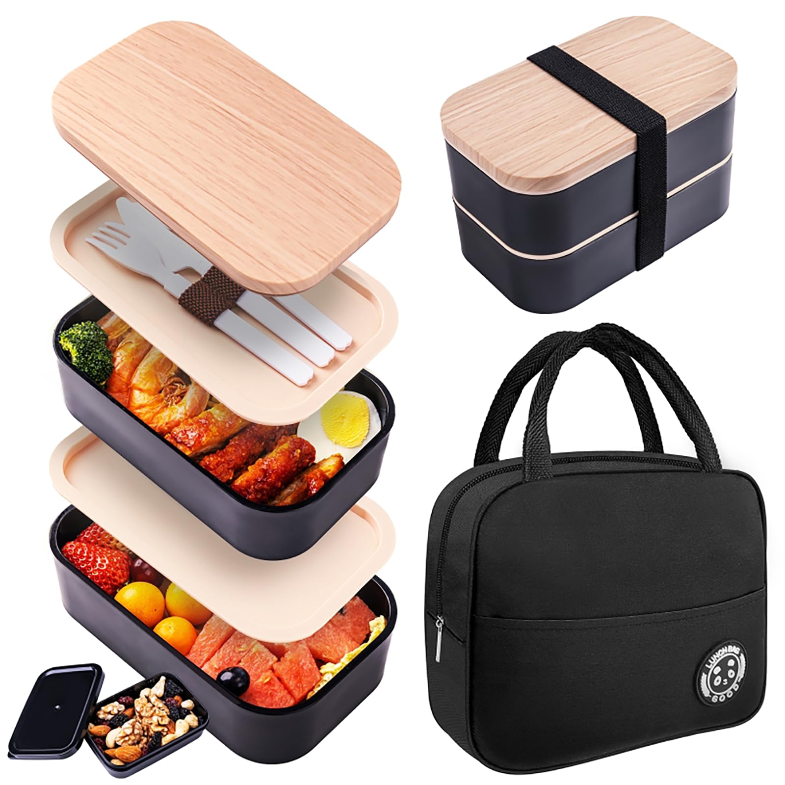 Amazon.com: Healfyya Bento Box with Lunch Bag Microwavable All-in